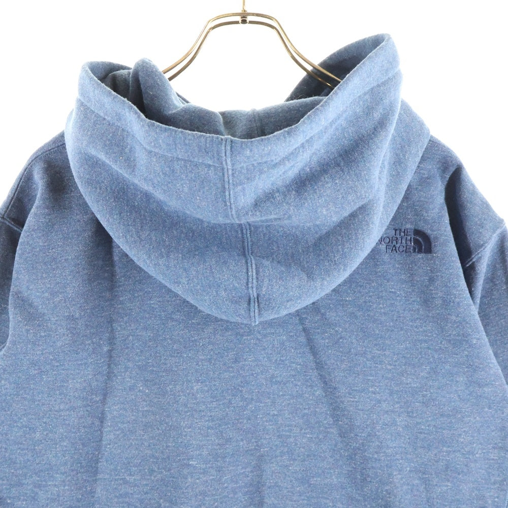 THE NORTH FACE(ザノースフェイス) アームスクエアーロゴデザイン カンガルーポケット フーデッド スウェット パーカ ブルー NT61835