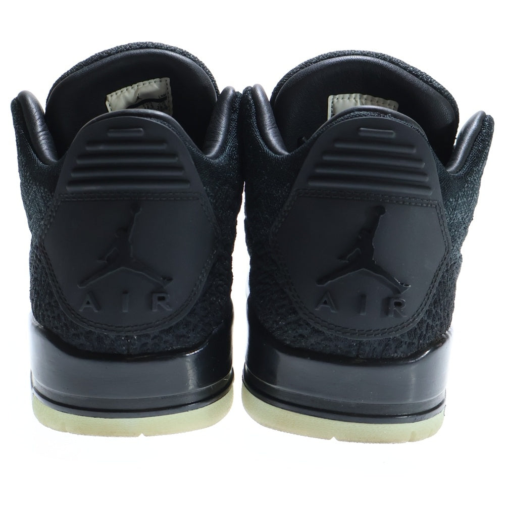 NIKE(ナイキ) AIR JORDAN 3 RETRO FLYKNIT エアジョーダン3 レトロ フライニット ハイカットスニーカー ブラック US10.5/28.5cm AQ1005-001