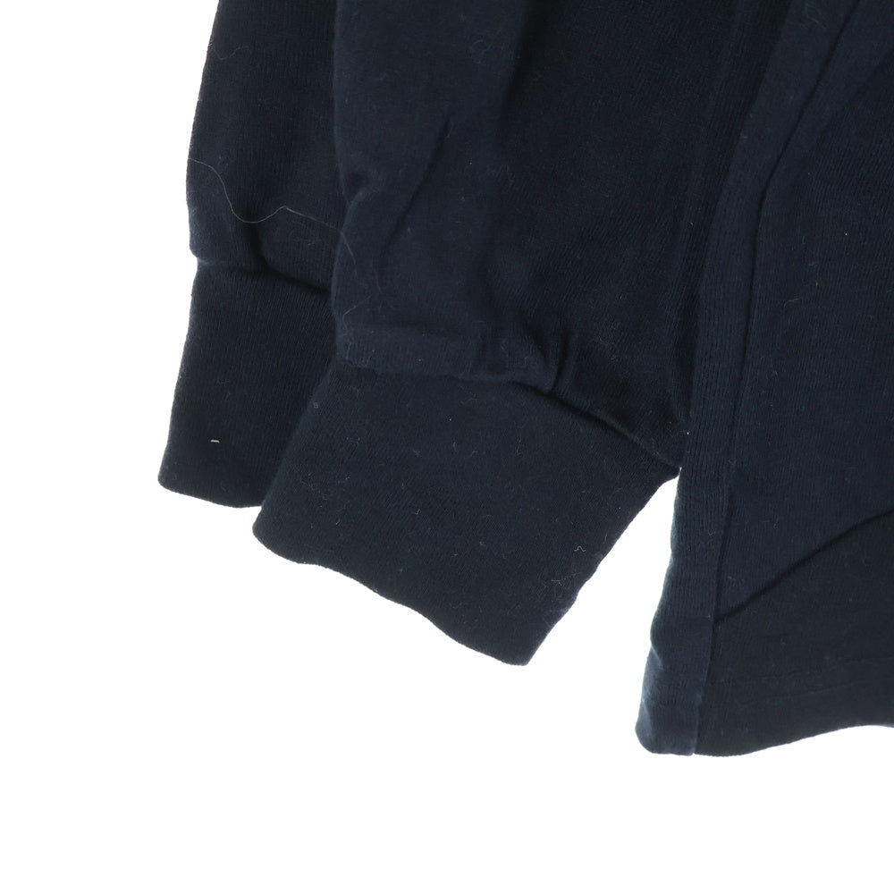 UNDERCOVERISM(アンダーカバイズム) フロントロゴデザイン クレイジーパターン クルーネックカットソー 長袖Tシャツ ブラック U11B4807