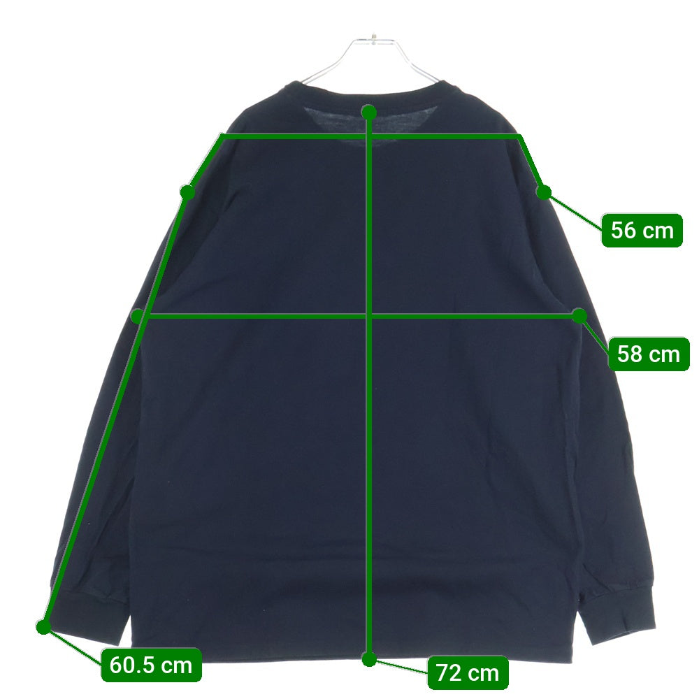 UNDERCOVERISM(アンダーカバイズム) フロントロゴデザイン クレイジーパターン クルーネックカットソー 長袖Tシャツ ブラック U11B4807