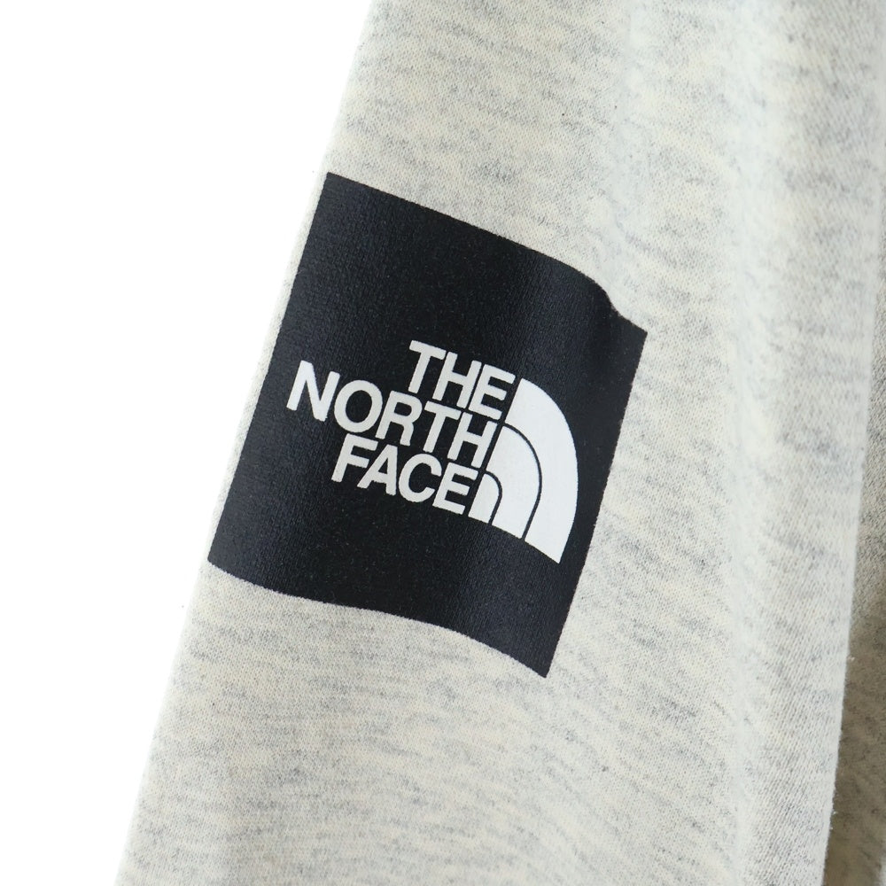 THE NORTH FACE(ザノースフェイス) アームスクエアーロゴデザイン カンガルーポケット フーデッド スウェット パーカ ネイビー NT61835