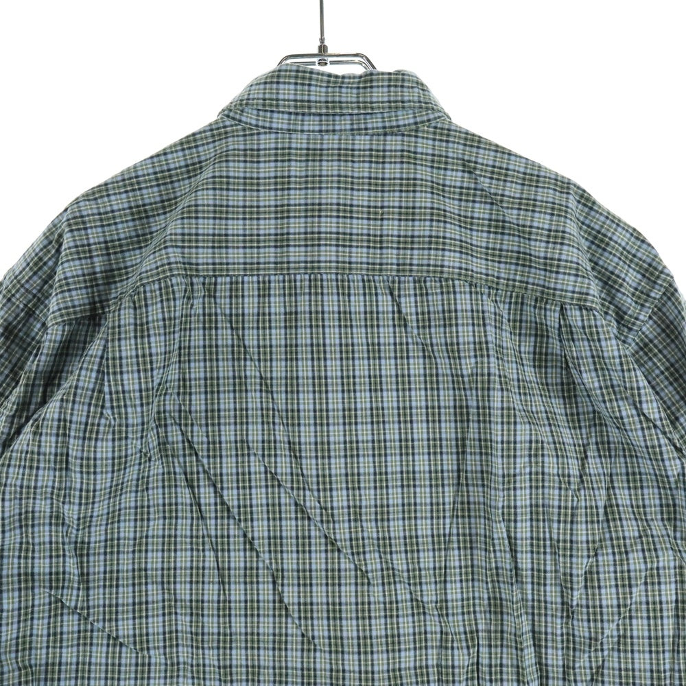 GAP(ギャップ) 80s VINTAGE 紺タグ 半袖チェックシャツ ブルー/グリーン