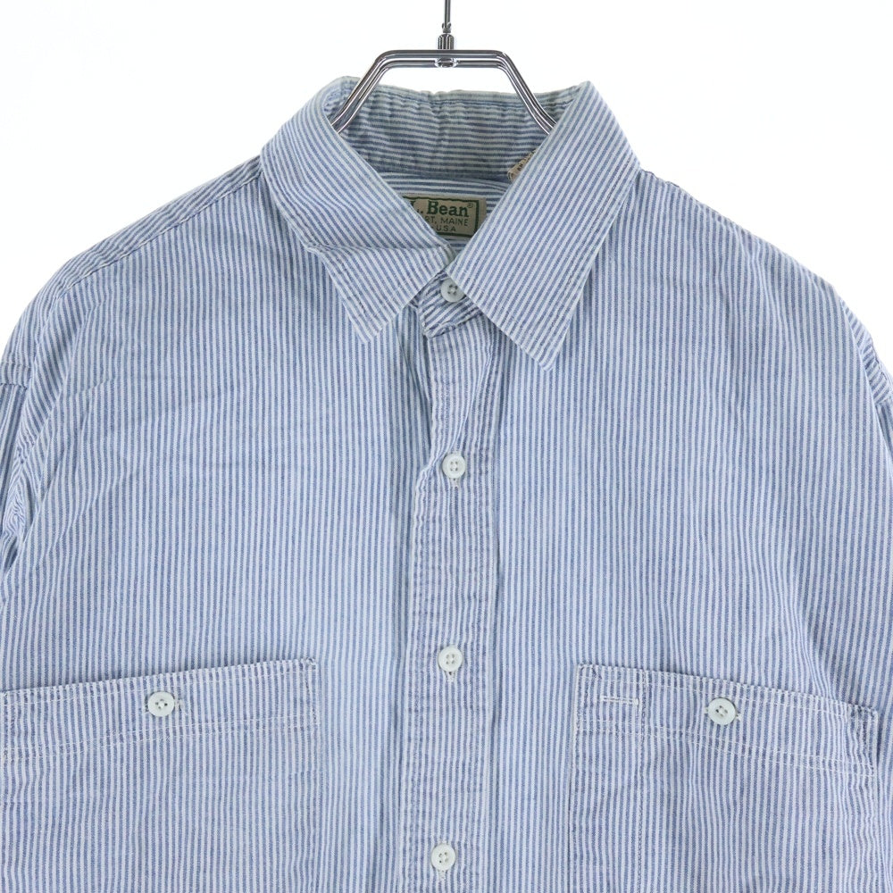 L.L.Bean(エルエルビーン) 80s-90s VINTAGE USA製 ストライプシャツ ブルー/ホワイト