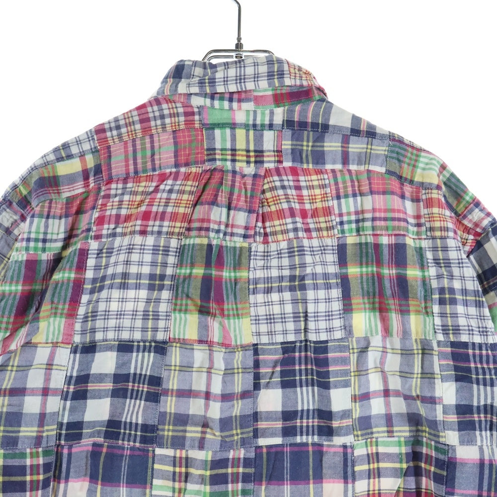 RALPH LAUREN(ラルフローレン) 90s VINTAGE BLAKE チェック パッチワーク 半袖シャツ マルチカラー