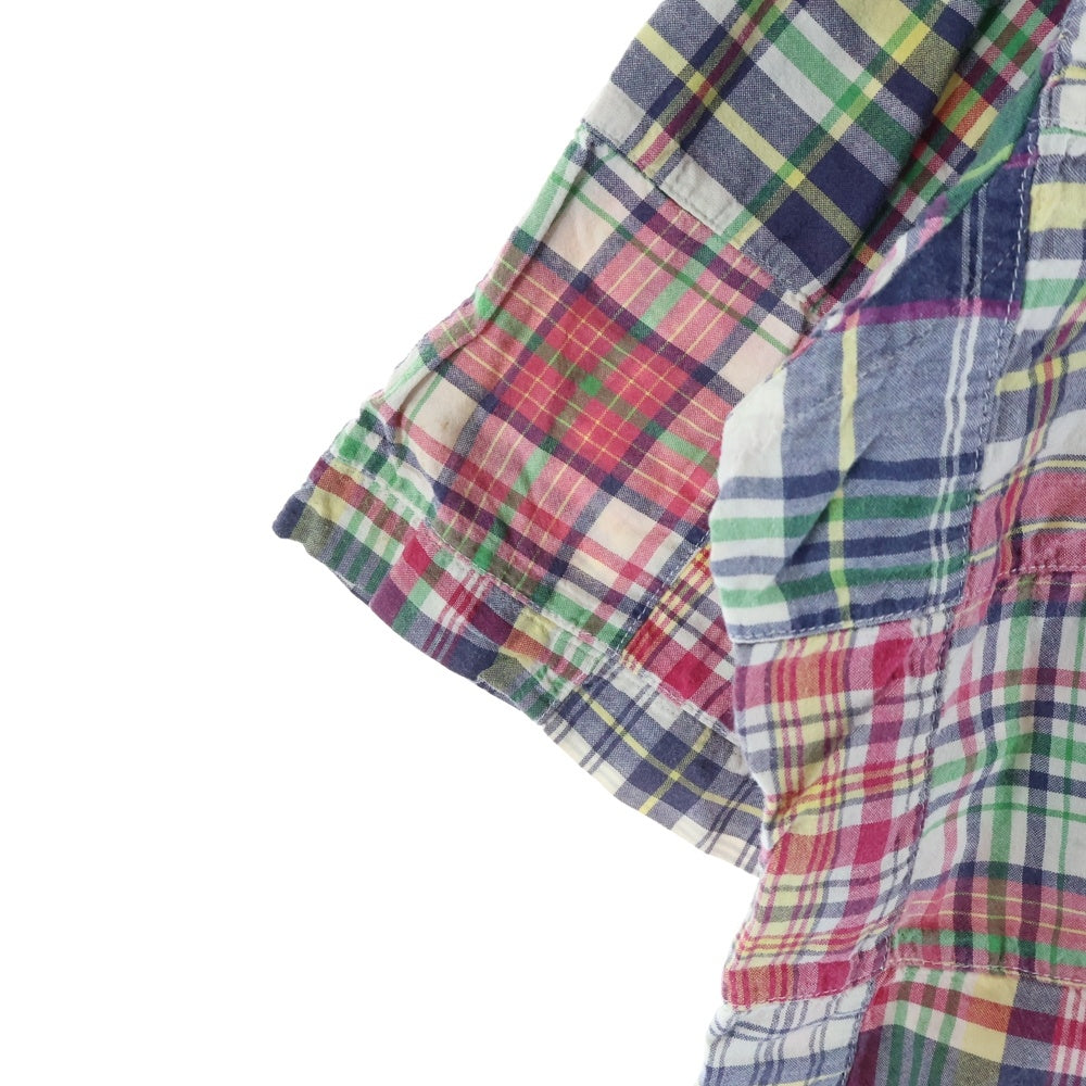 RALPH LAUREN(ラルフローレン) 90s VINTAGE BLAKE チェック パッチワーク 半袖シャツ マルチカラー