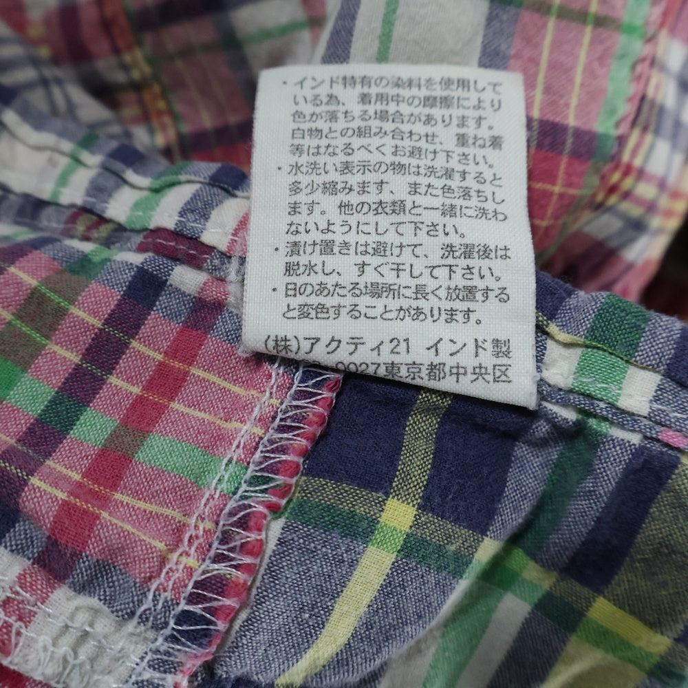 RALPH LAUREN(ラルフローレン) 90s VINTAGE BLAKE チェック パッチワーク 半袖シャツ マルチカラー