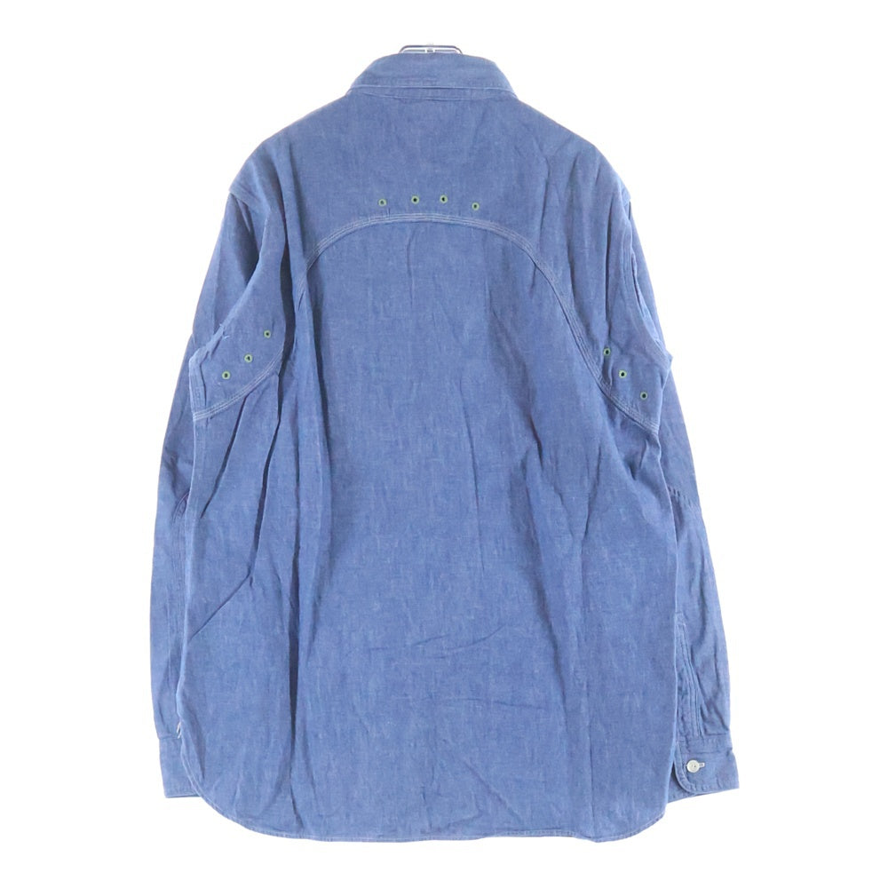 WAREHOUSE(ウェアハウス) シャンブレー ワークシャツ ブルー