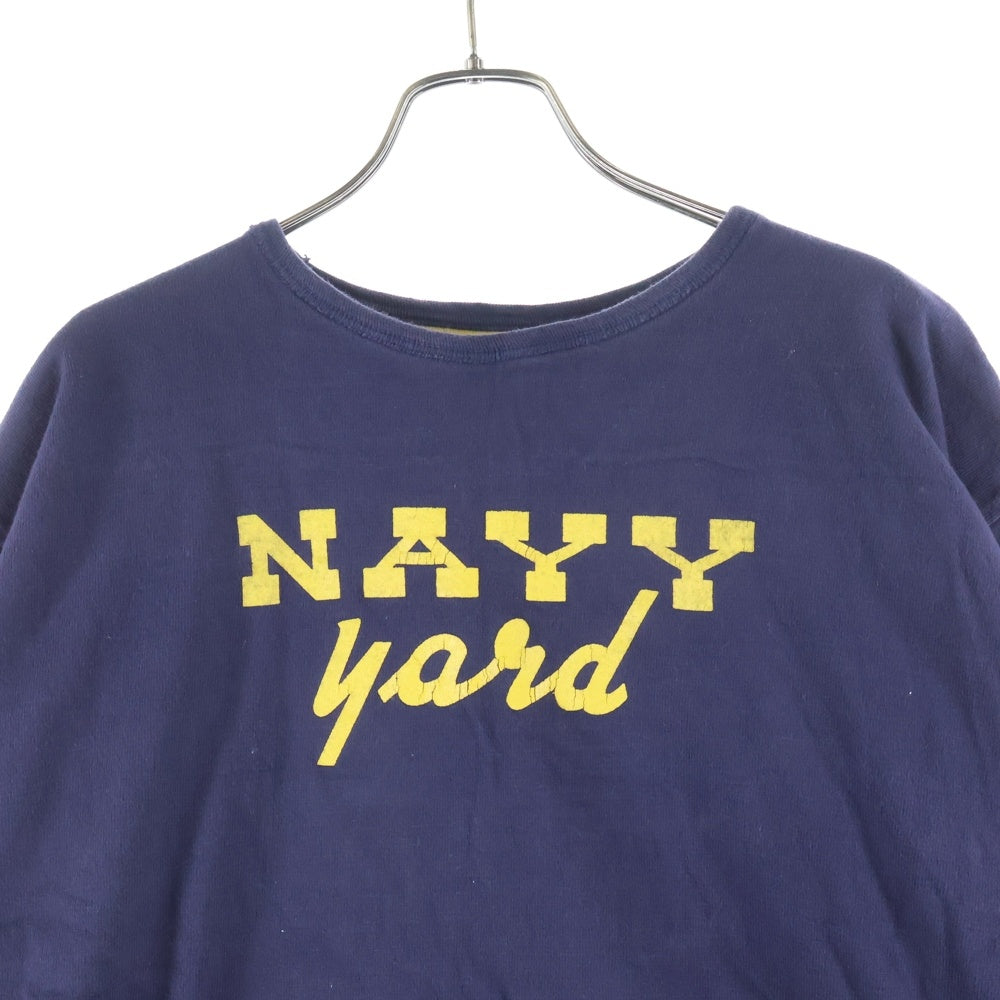 WAREHOUSE(ウェアハウス) NAVY yard リバーシブル Tシャツ ネイビー/イエロー