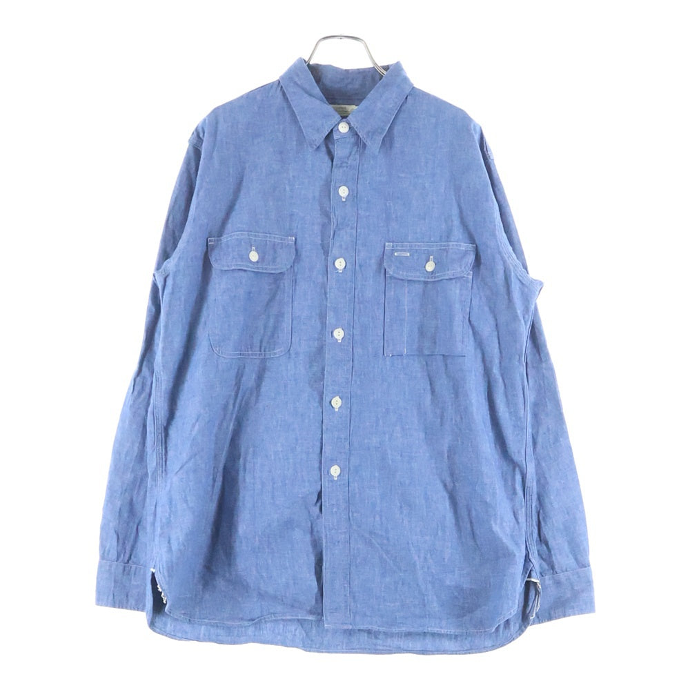 WAREHOUSE(ウェアハウス) シャンブレー ワークシャツ ブルー