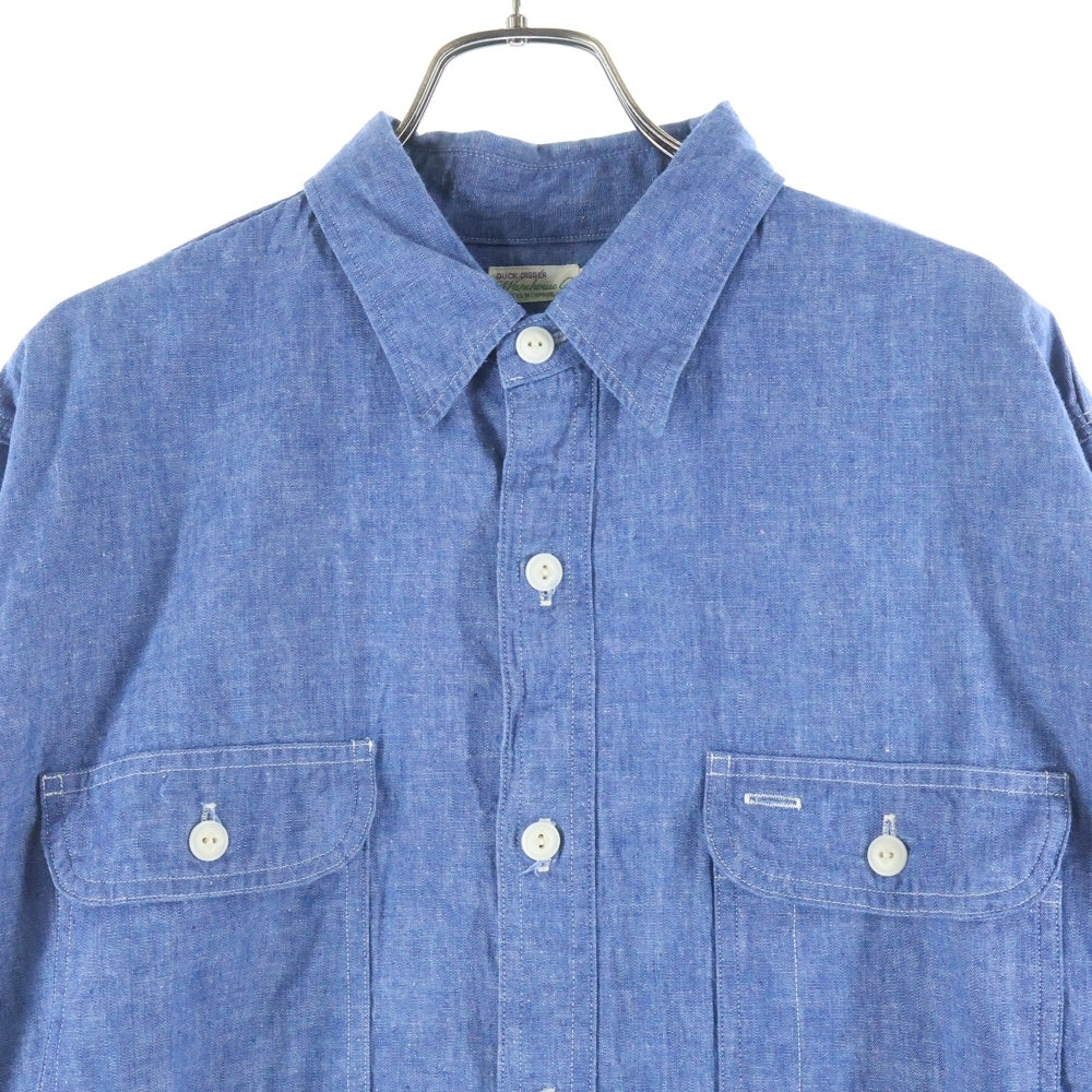 WAREHOUSE(ウェアハウス) シャンブレー ワークシャツ ブルー