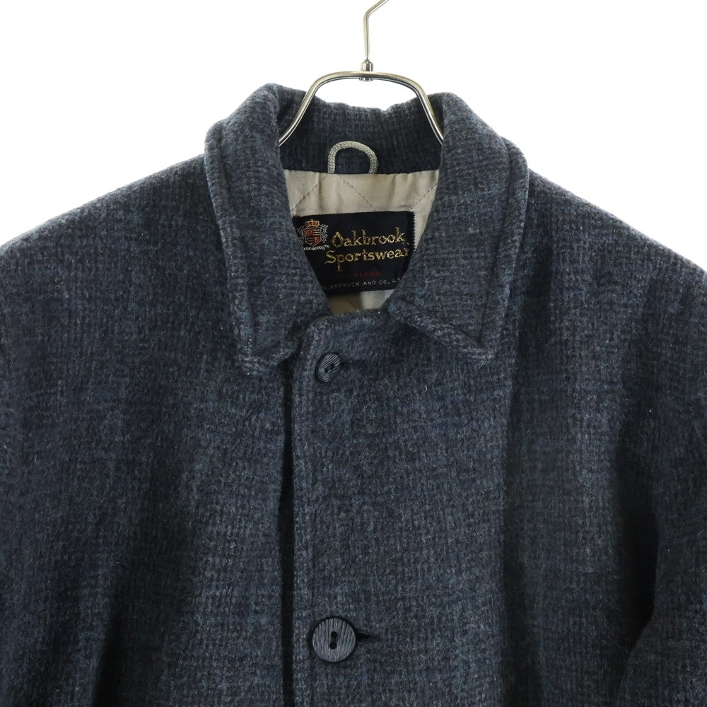 VINTAGE(ヴィンテージ) 60s Oakbrook Sportswear ウール ハーフコート チェック グレー