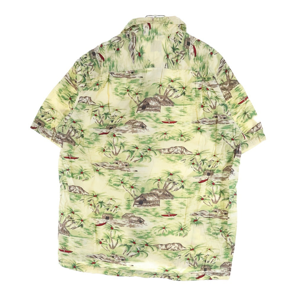 GAP(ギャップ) 90s VINTAGE 紺タグ ハワイアンシャツ オープンカラー ライトグリーン