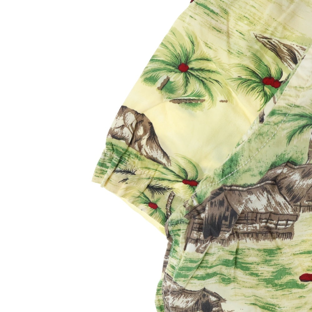 GAP(ギャップ) 90s VINTAGE 紺タグ ハワイアンシャツ オープンカラー ライトグリーン