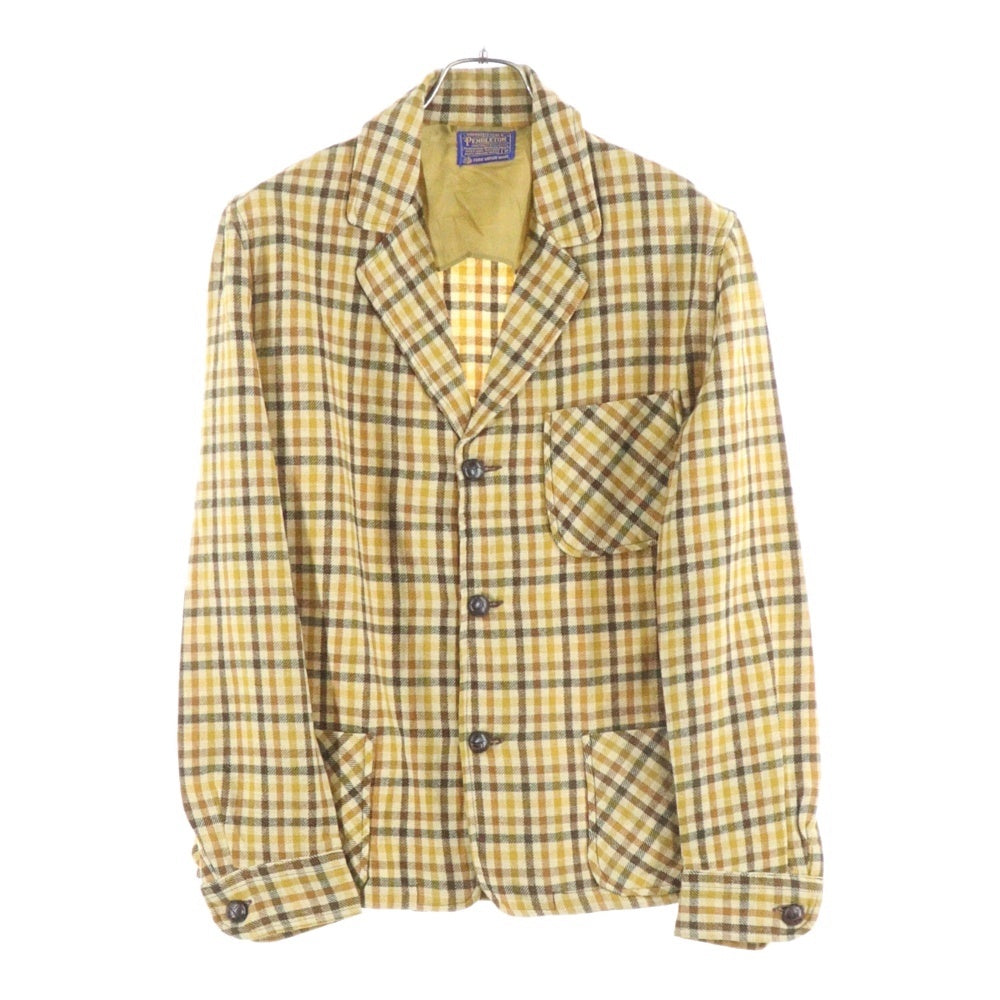 PENDLETON(ペンドルトン) 60s VINTAGE チェック柄 ウール テーラードジャケット ブラウン