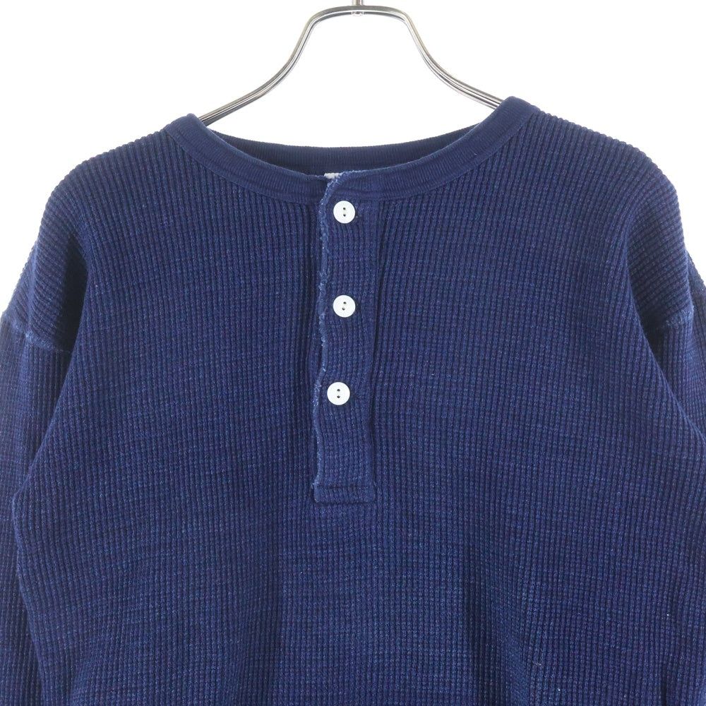 WAREHOUSE(ウェアハウス) ヘンリーネック サーマルカットソー 長袖Tシャツ インディゴ