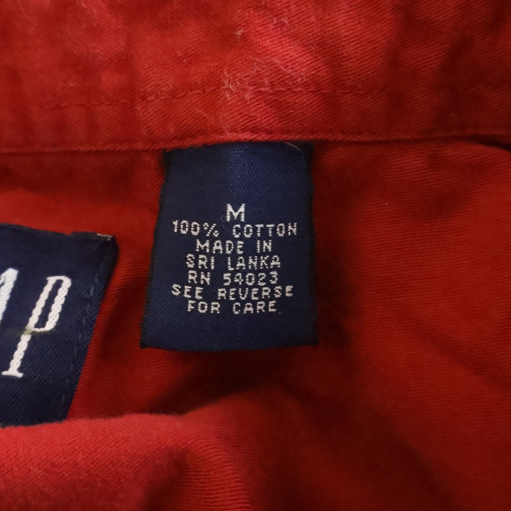 GAP(ギャップ) 90s VINTAGE 紺タグ ボタンダウンシャツ レッド