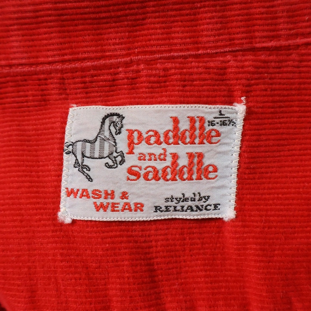 VINTAGE(ヴィンテージ) 60s VINTAGE paddle and saddle パドルアンドサドル コーデュロイシャツ レッド