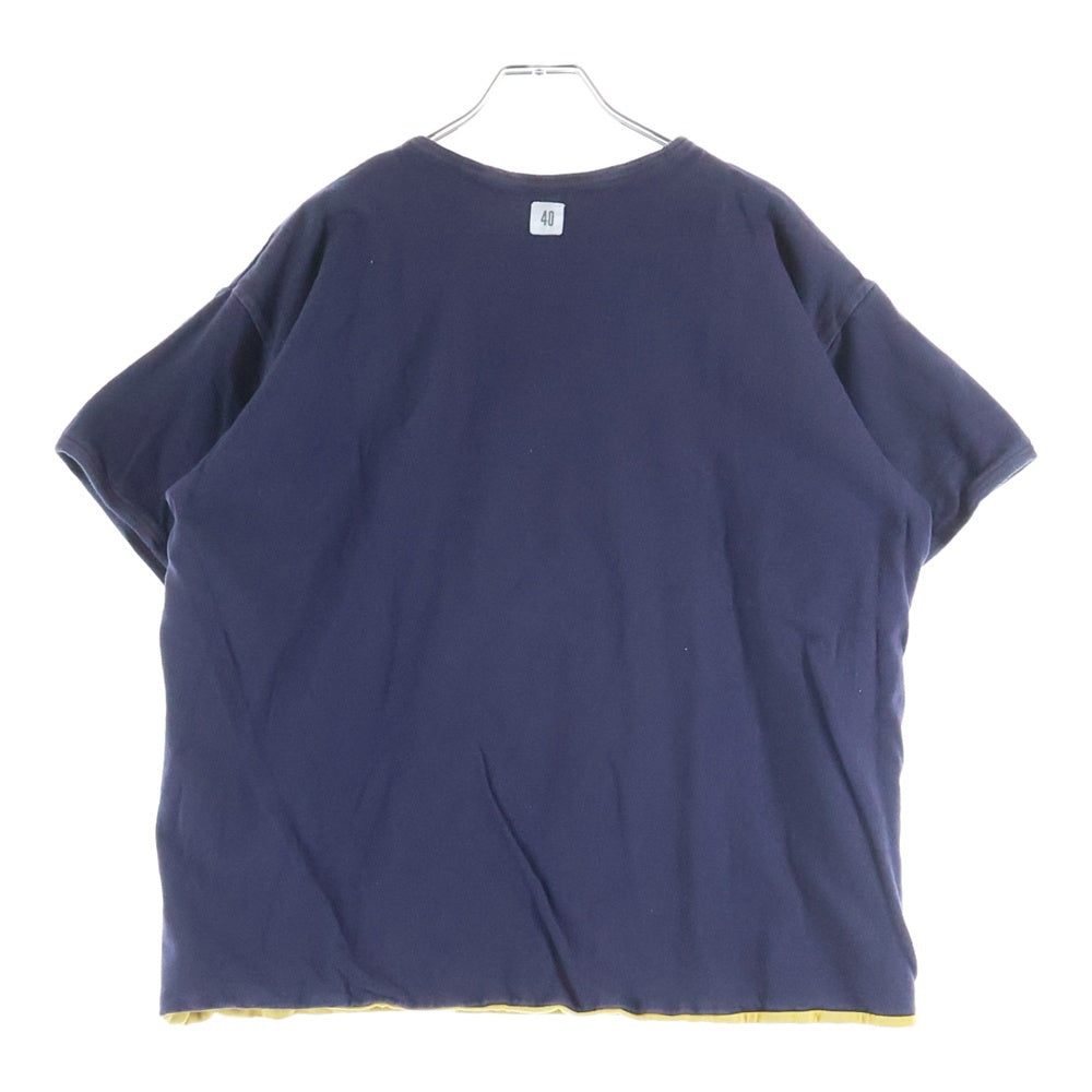 WAREHOUSE(ウェアハウス) USN-NARU リバーシブル Tシャツ ネイビー/イエロー