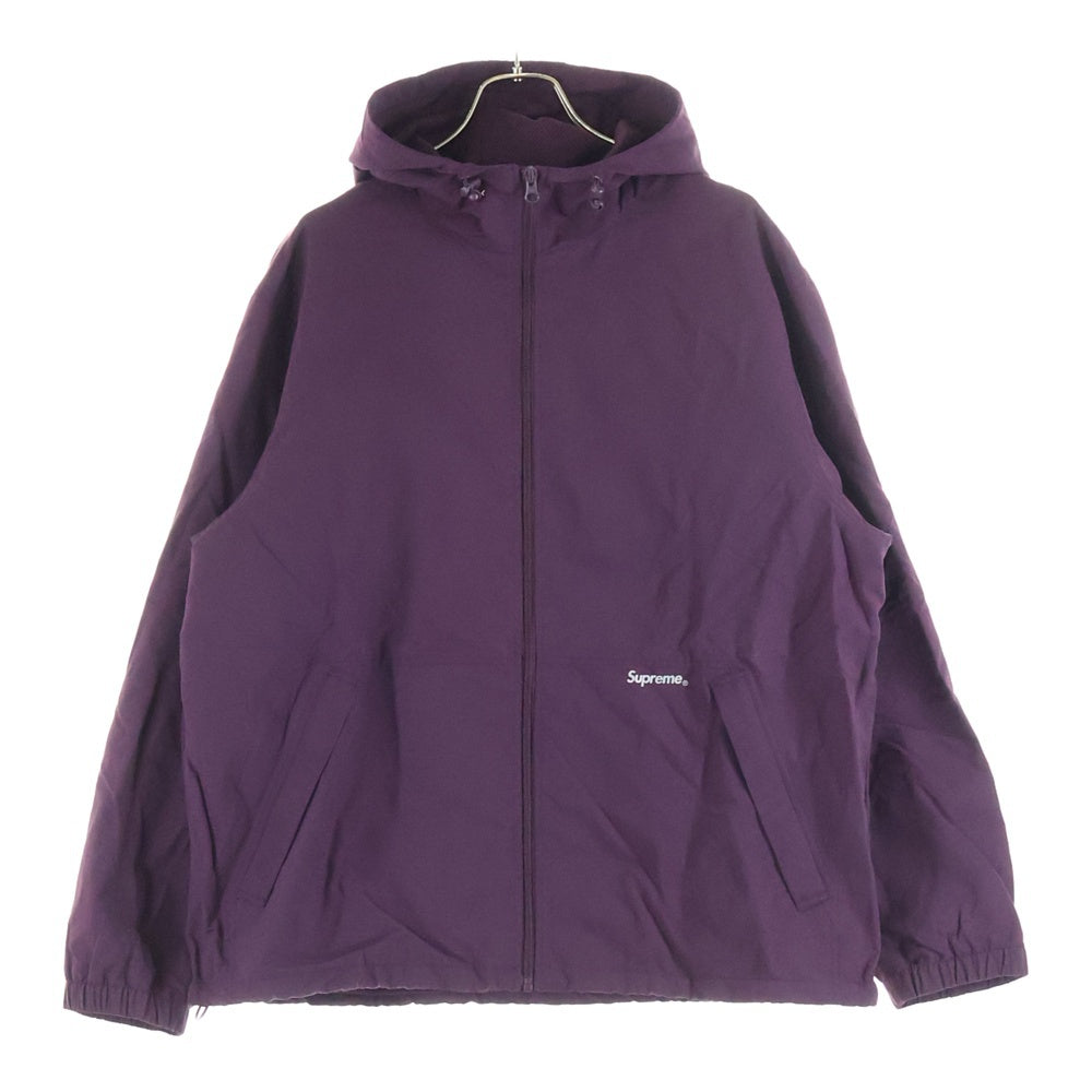 SUPREME(シュプリーム) 21SS Reflective Zip Hooded Jacket リフレクティブ ロゴデザイン フーデッド ジップアップ ナイロンジャケット パープル