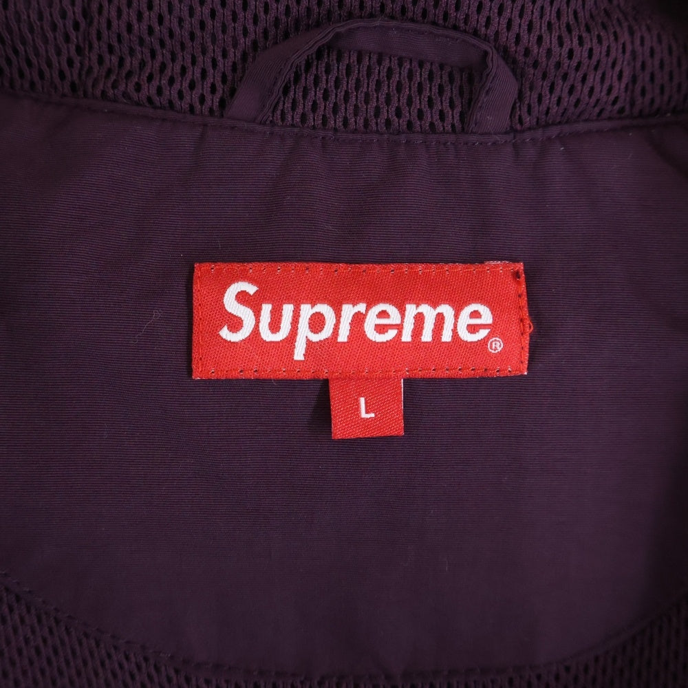 SUPREME(シュプリーム) 21SS Reflective Zip Hooded Jacket リフレクティブ ロゴデザイン フーデッド ジップアップ ナイロンジャケット パープル