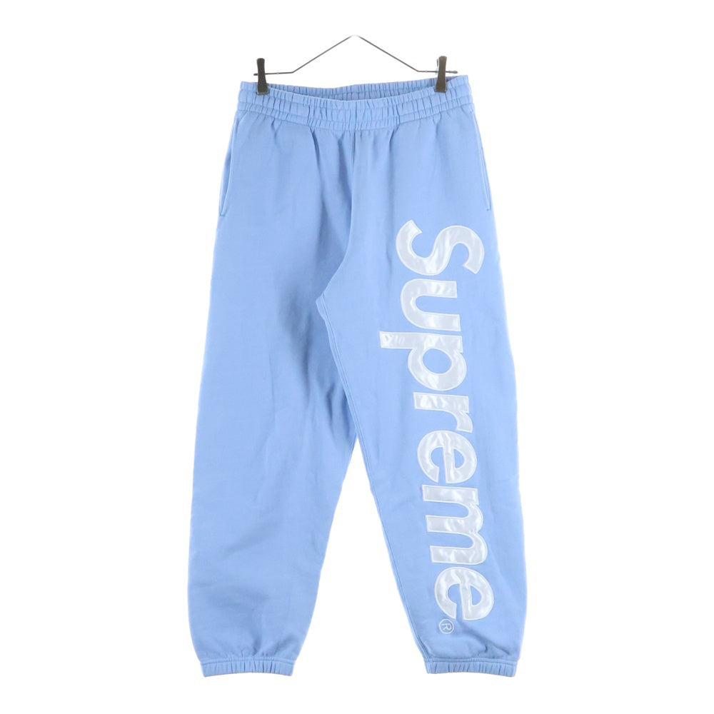 SUPREME(シュプリーム) 24AW Satin Applique Sweatpant サテン アップリケ スウェットパンツ ブルー