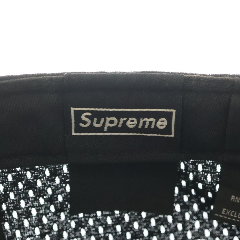 SUPREME(シュプリーム) 18SS ×NEW ERA Mesh Box Logo Cap ニューエラ メッシュ ボックスロゴ ベースボールキャップ 帽子 ブラック