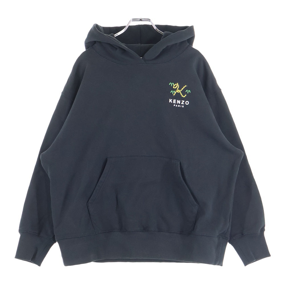 KENZO(ケンゾー) TIGER TAIL OVERSIZED HOODIE タイガーテイルプリント オーバーサイズ プルオーバースウェットパーカー フーディー ブラック FC52SW012CMI