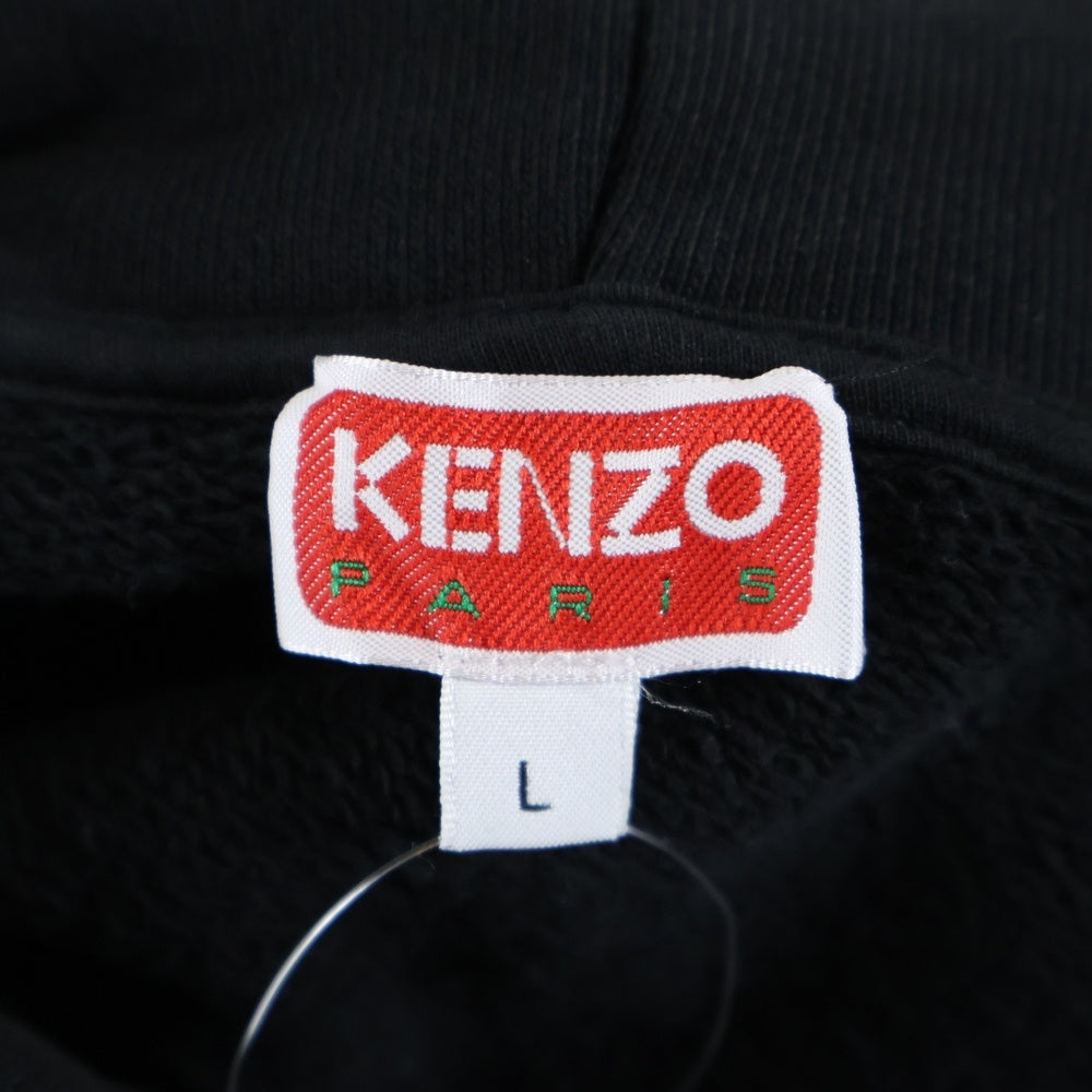 KENZO(ケンゾー) TIGER TAIL OVERSIZED HOODIE タイガーテイルプリント オーバーサイズ プルオーバースウェットパーカー フーディー ブラック FC52SW012CMI