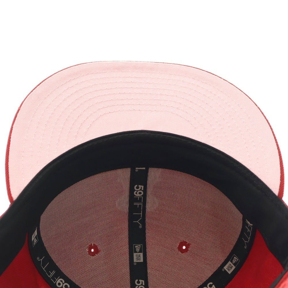 NEW ERA(ニューエラ) ロサンゼルス エンゼルス 6パネル ベースボールキャップ 帽子 レッド/ピンク レディース