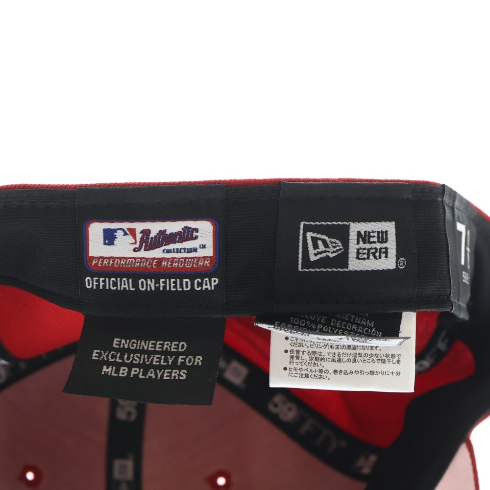 NEW ERA(ニューエラ) ロサンゼルス エンゼルス 6パネル ベースボールキャップ 帽子 レッド/ピンク レディース