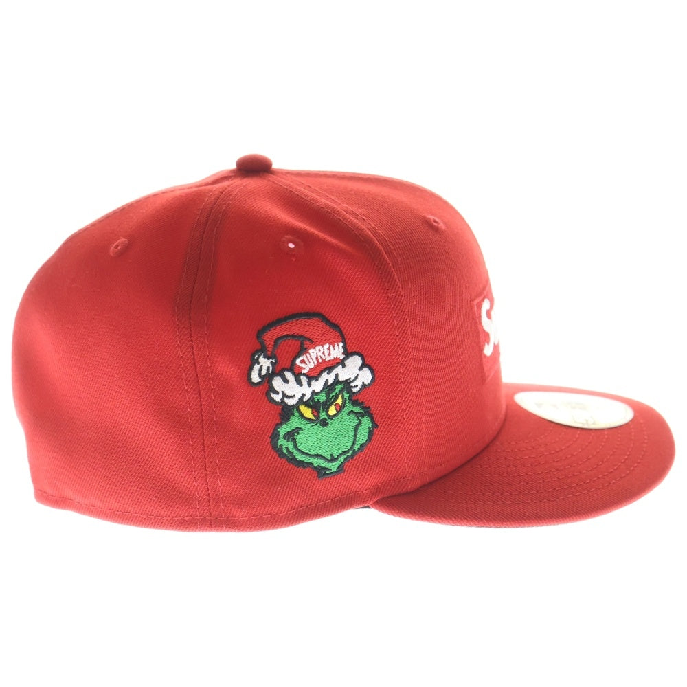 SUPREME(シュプリーム) 24AW ×NEW ERA Grinch Box Logo ニューエラ グリンチ ボックスロゴ 6パネル ベースボールキャップ 帽子 レッド