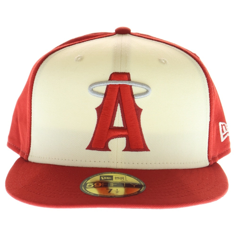 NEW ERA(ニューエラ) ロサンゼルス エンゼルス 6パネル ベースボールキャップ 帽子 レッド/ホワイト
