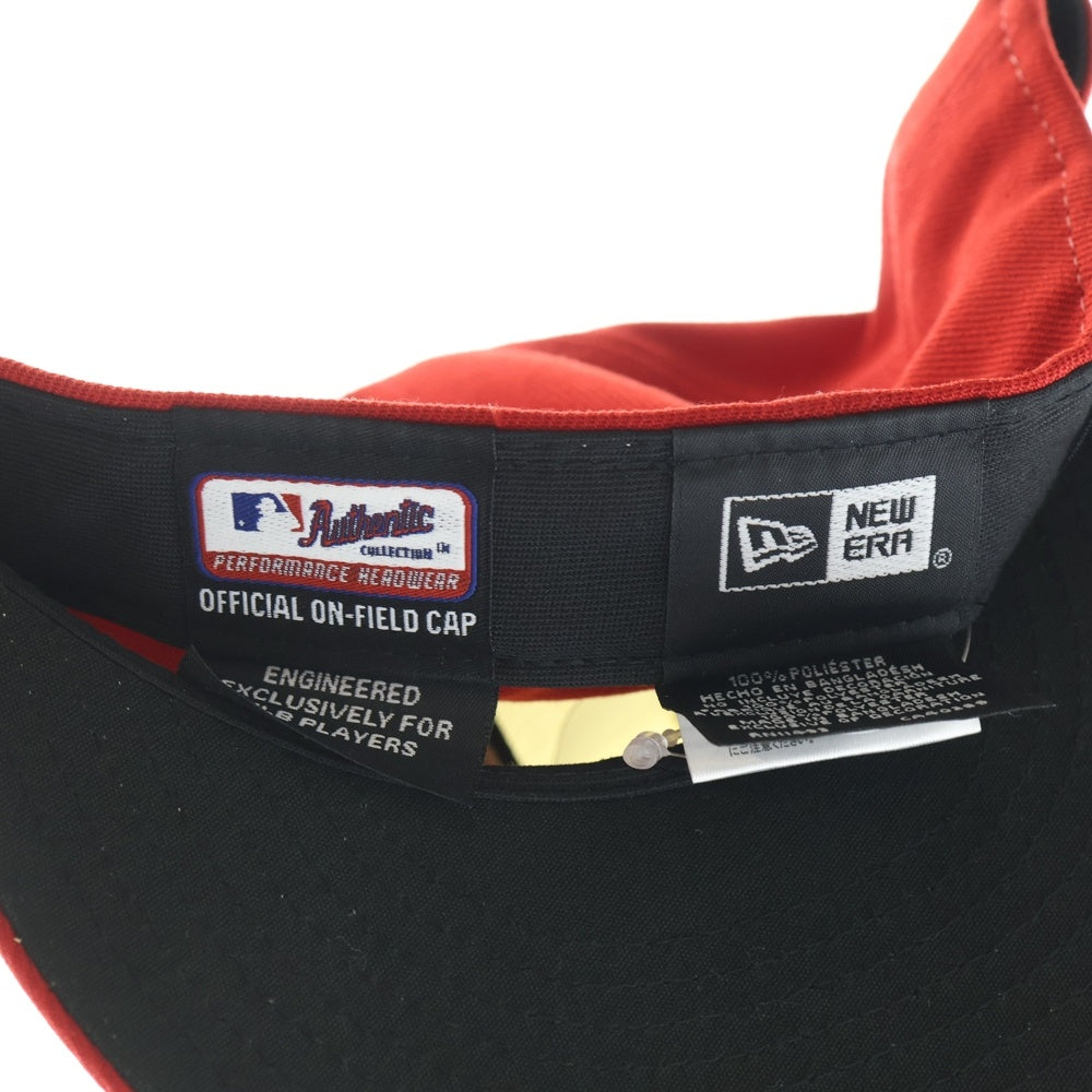 NEW ERA(ニューエラ) ロサンゼルス エンゼルス 6パネル ベースボールキャップ 帽子 レッド/ホワイト