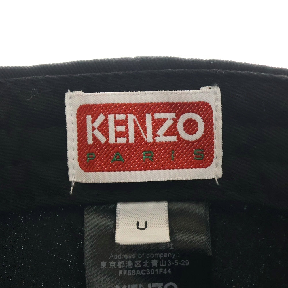 KENZO(ケンゾー) フロントロゴ 6パネル ベースボールキャップ 帽子 ブラック