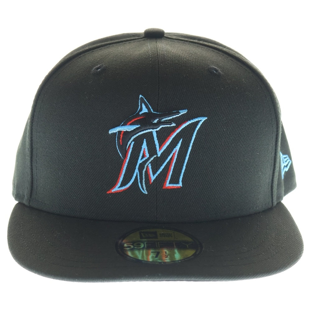 NEW ERA(ニューエラ) マイアミ マーリンズ 6パネル ベースボールキャップ 帽子 ブラック