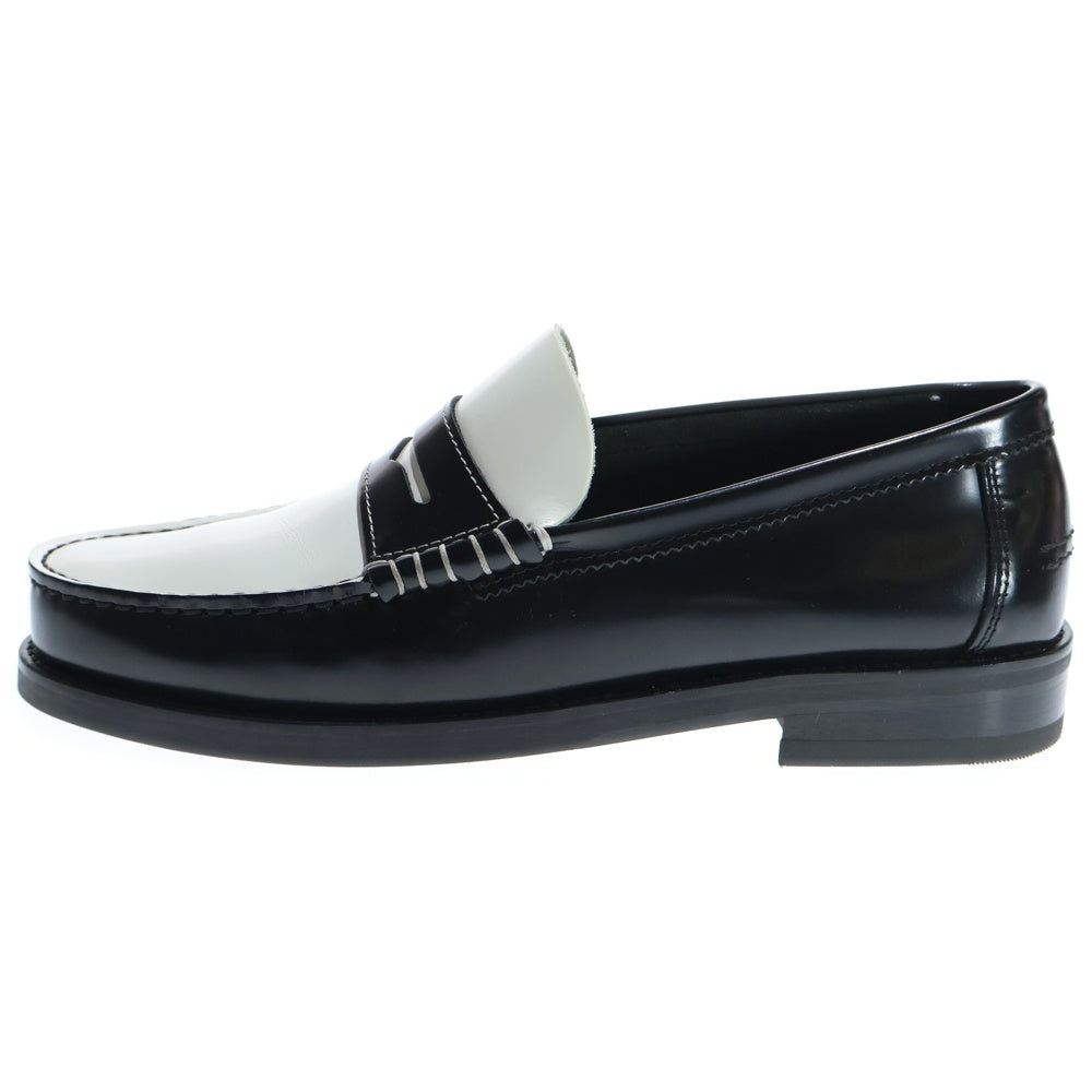 agnes b.(アニエスベー) ラムスキン コインレザローファー シューズ レディース ホワイト/ブラック 553ECU01001