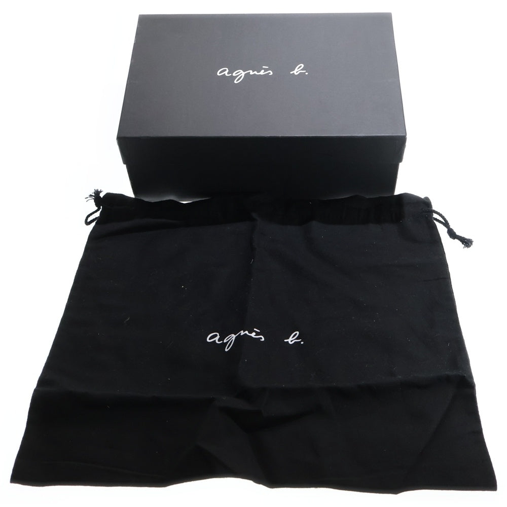 agnes b.(アニエスベー) ラムスキン コインレザローファー シューズ レディース ホワイト/ブラック 553ECU01001