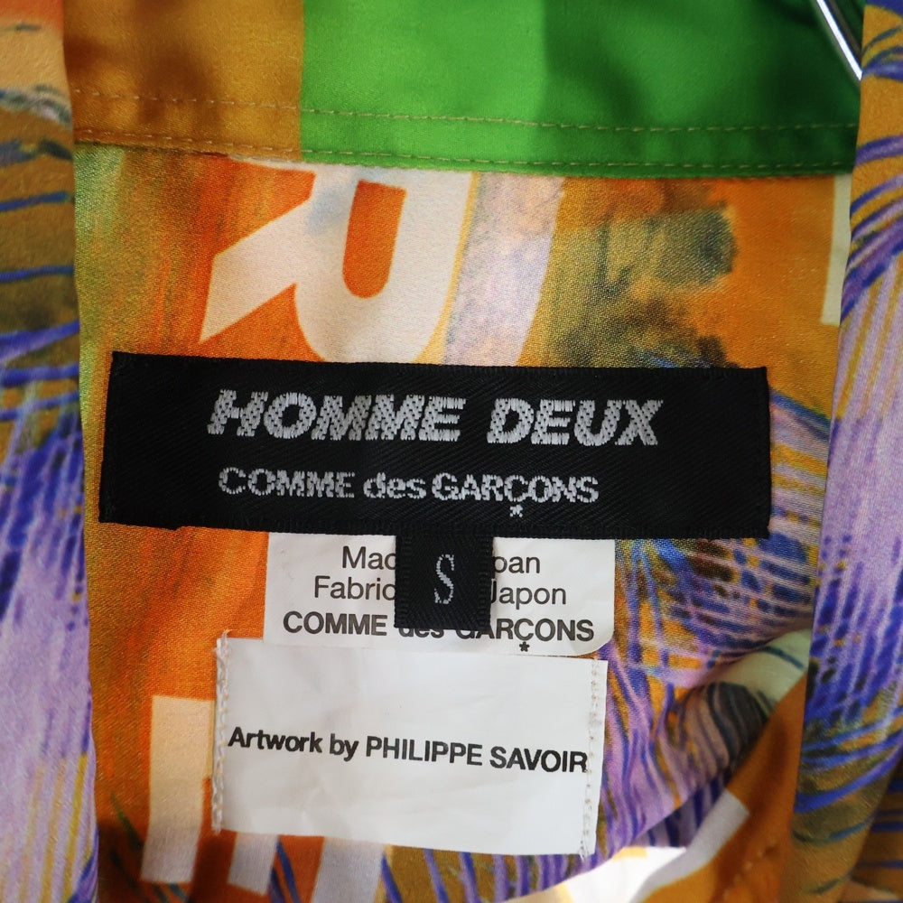 COMME des GARCONS HOMME DEUX(コムデギャルソン オムドゥ) 21SS AD2020 グラフィックプリント ショートスリーブ スタンドカラーシャツ マルチカラー DG-B038