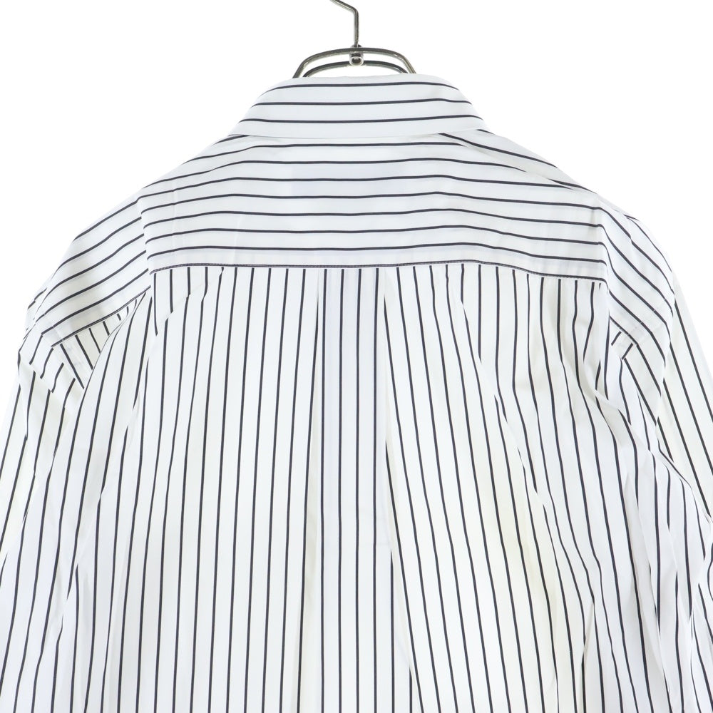 COMME des GARCONS HOMME DEUX(コムデギャルソン オムドゥ) 20SS AD2019 ドッキング ロングスリーブ ストライプシャツ ホワイト/ブラック DE-B038