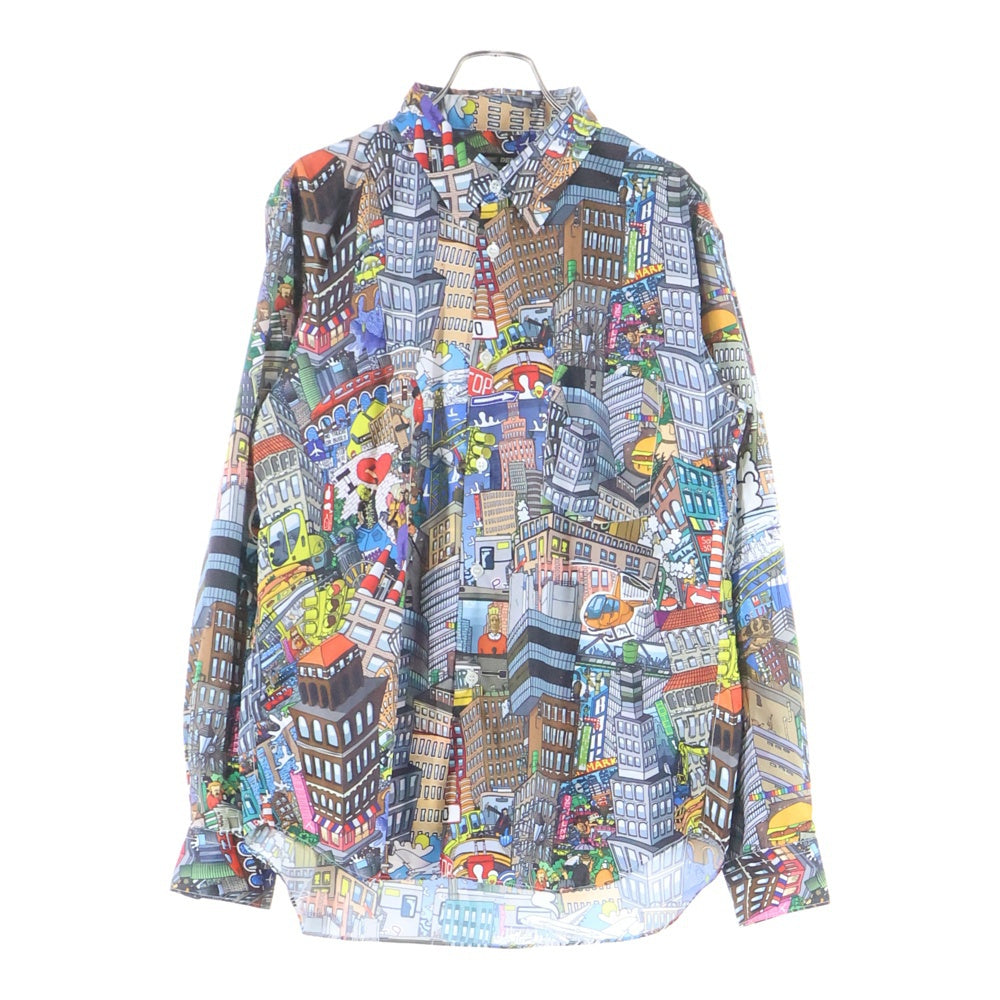 COMME des GARCONS HOMME DEUX(コムデギャルソン オムドゥ) 20SS AD2019 総柄 ロングスリーブ スタンドカラーシャツ マルチカラー DE-B060