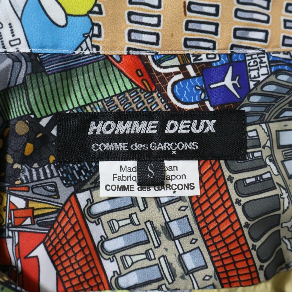 COMME des GARCONS HOMME DEUX(コムデギャルソン オムドゥ) 20SS AD2019 総柄 ロングスリーブ スタンドカラーシャツ マルチカラー DE-B060