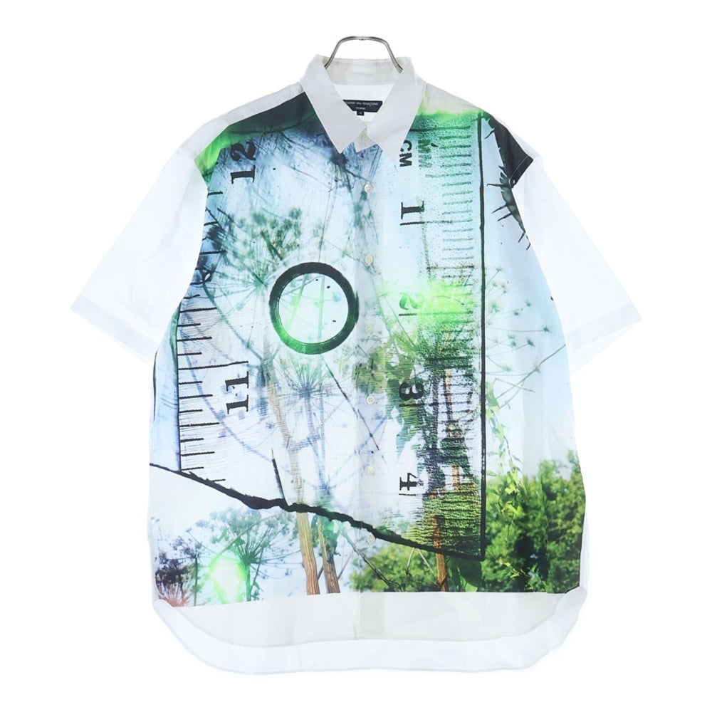 COMME des GARCONS HOMME(コムデギャルソンオム) 24SS AD2023 STEPHEN GILL スティーブンギル フォトグラフィック 半袖シャツ ホワイト HM-B027