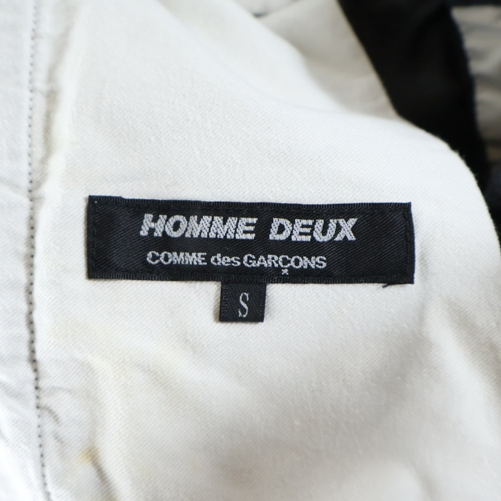 COMME des GARCONS HOMME DEUX(コムデギャルソン オムドゥ) 20AW AD2020 縮絨ウールトラウザー ジップフライスラックス グレー DF-P041