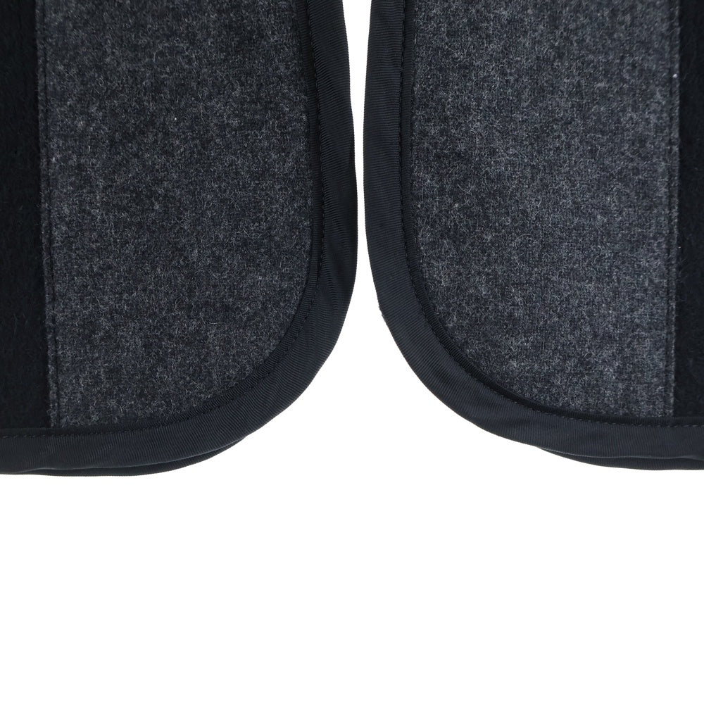 COMME des GARCONS HOMME DEUX(コムデギャルソン オムドゥ) 18AW AD2018 ウール切り替え ジップアップナイロンベスト ブラック DB-C004