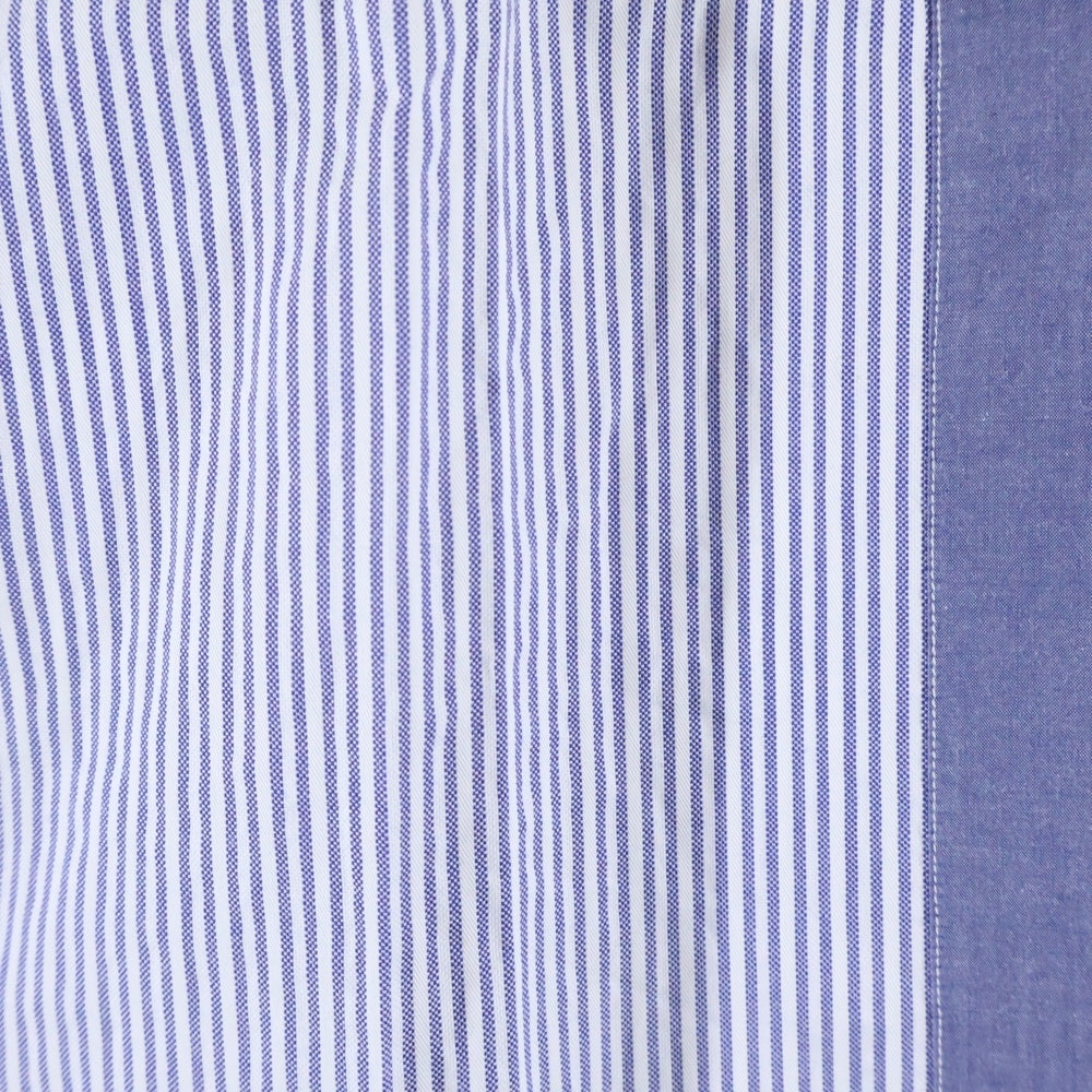 COMME des GARCONS HOMME(コムデギャルソンオム) 18AW AD2018 ストライプ ロングスリーブ コットンシャツ ブルー/ホワイト HB-B030