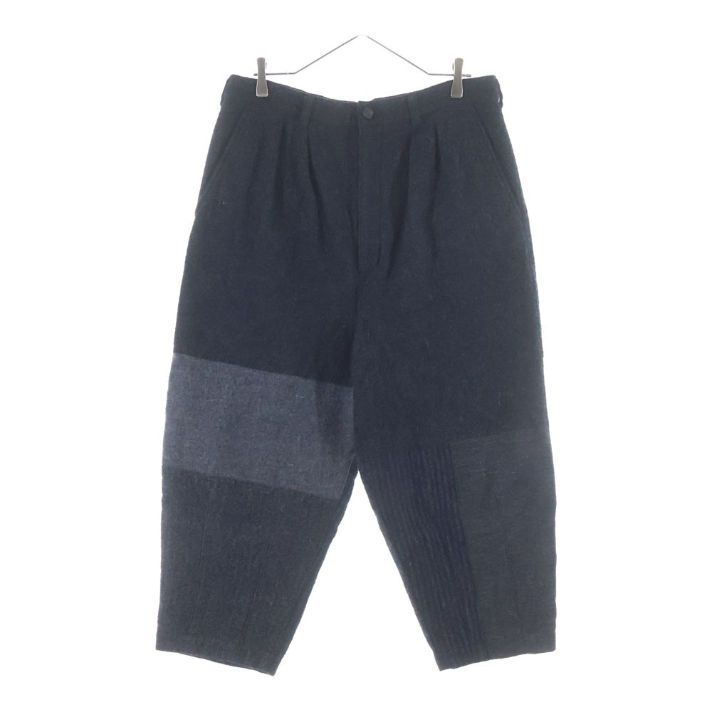 COMME des GARCONS HOMME(コムデギャルソンオム) 23AW AD2023 ウール テーパードスラックスパンツ ブラック HL-P024