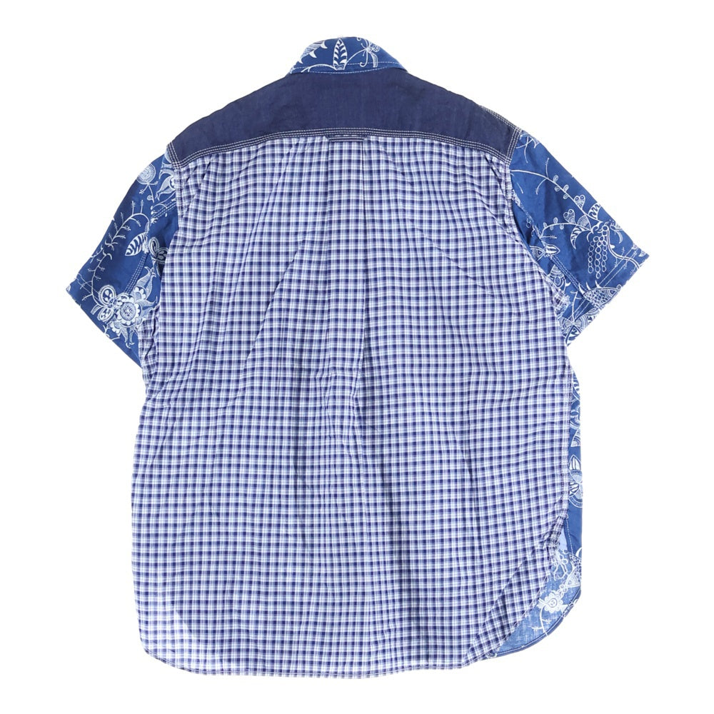 JUNYA WATANABE COMME des GARCONS(ジュンヤワタナベ コムデギャルソン) 22SS AD2021 総柄 ショートスリーブ アロハシャツ ブルー WI-B017