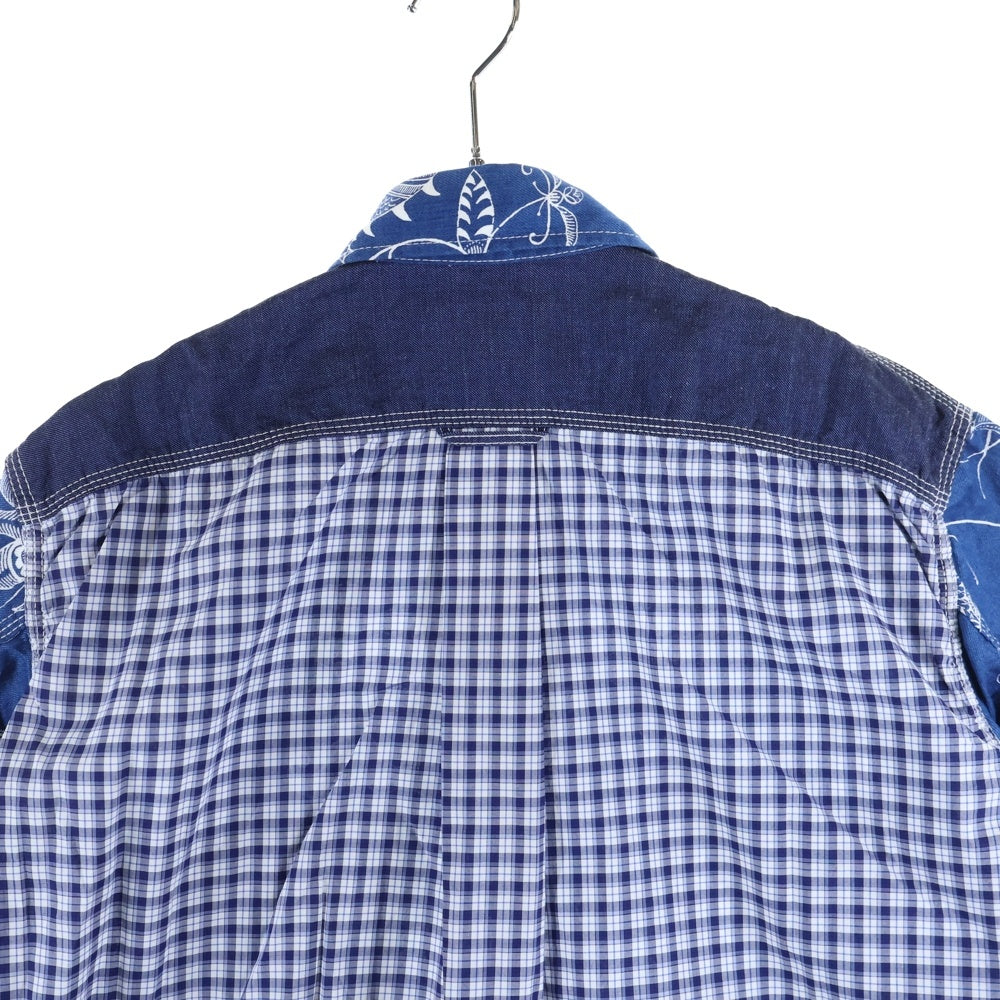 JUNYA WATANABE COMME des GARCONS(ジュンヤワタナベ コムデギャルソン) 22SS AD2021 総柄 ショートスリーブ アロハシャツ ブルー WI-B017