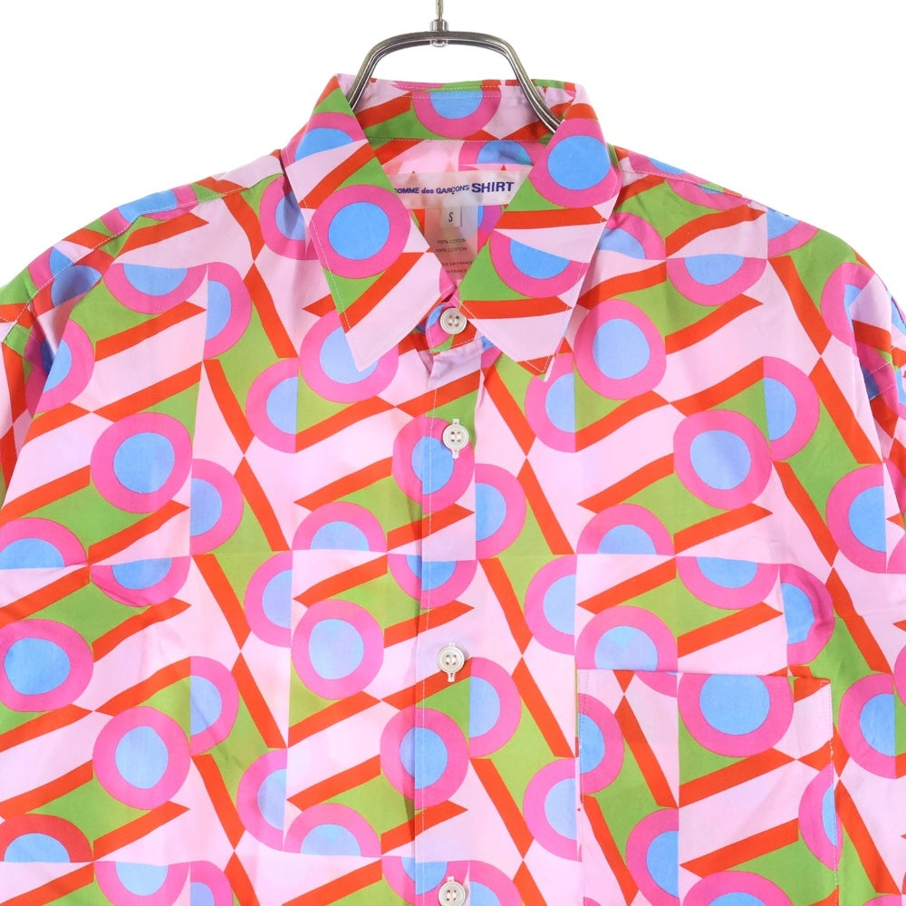 COMME des GARCONS SHIRT(コムデギャルソンシャツ) 20SS ×Karl Benjamin カールベンジャミン 幾何学総柄長袖シャツ マルチカラー S28033