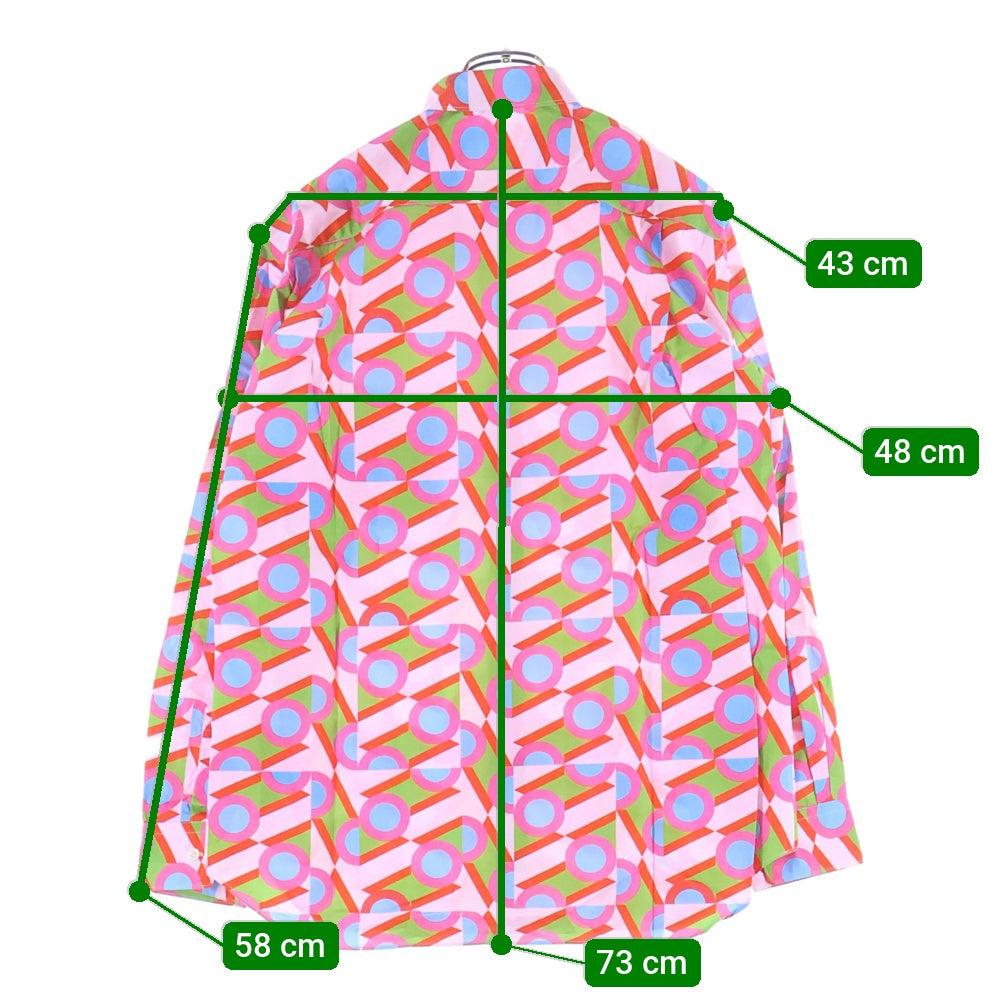 COMME des GARCONS SHIRT(コムデギャルソンシャツ) 20SS ×Karl Benjamin カールベンジャミン 幾何学総柄長袖シャツ マルチカラー S28033